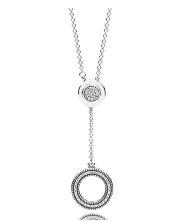 Exquisite Necklace Pendant jewelry Sparkling Infinity Crown Hearts Daisy Flower Necklace For 925 Sterling Silver diy necklace