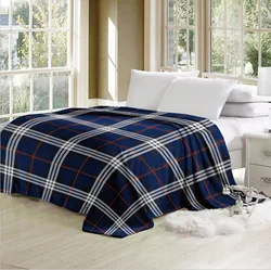 400 gsm fabric super soft fleece flannel printed luxury double  sided  match color  binding   blanket