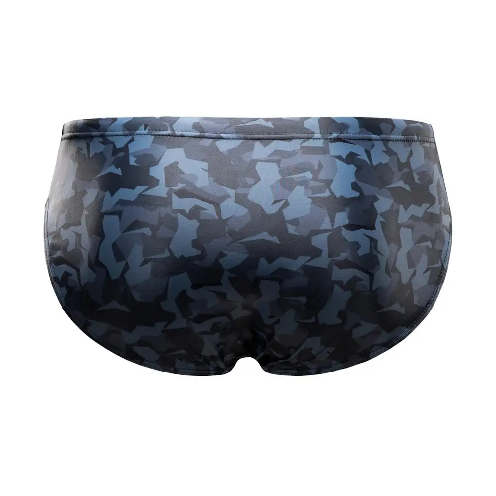 KGKE Mens Sexy Swim Briefs Camo Pattern Bikini Swimsuit for Men