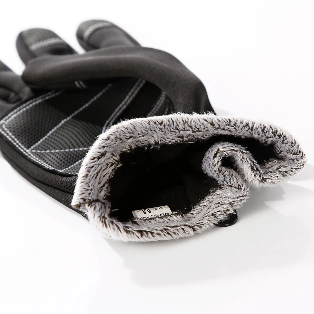 Cycling Gloves Winter Waterproof Anti-skid Velvet Riding Motorcycle Gloves Hiking Full Finger Warm Cycling Gloves