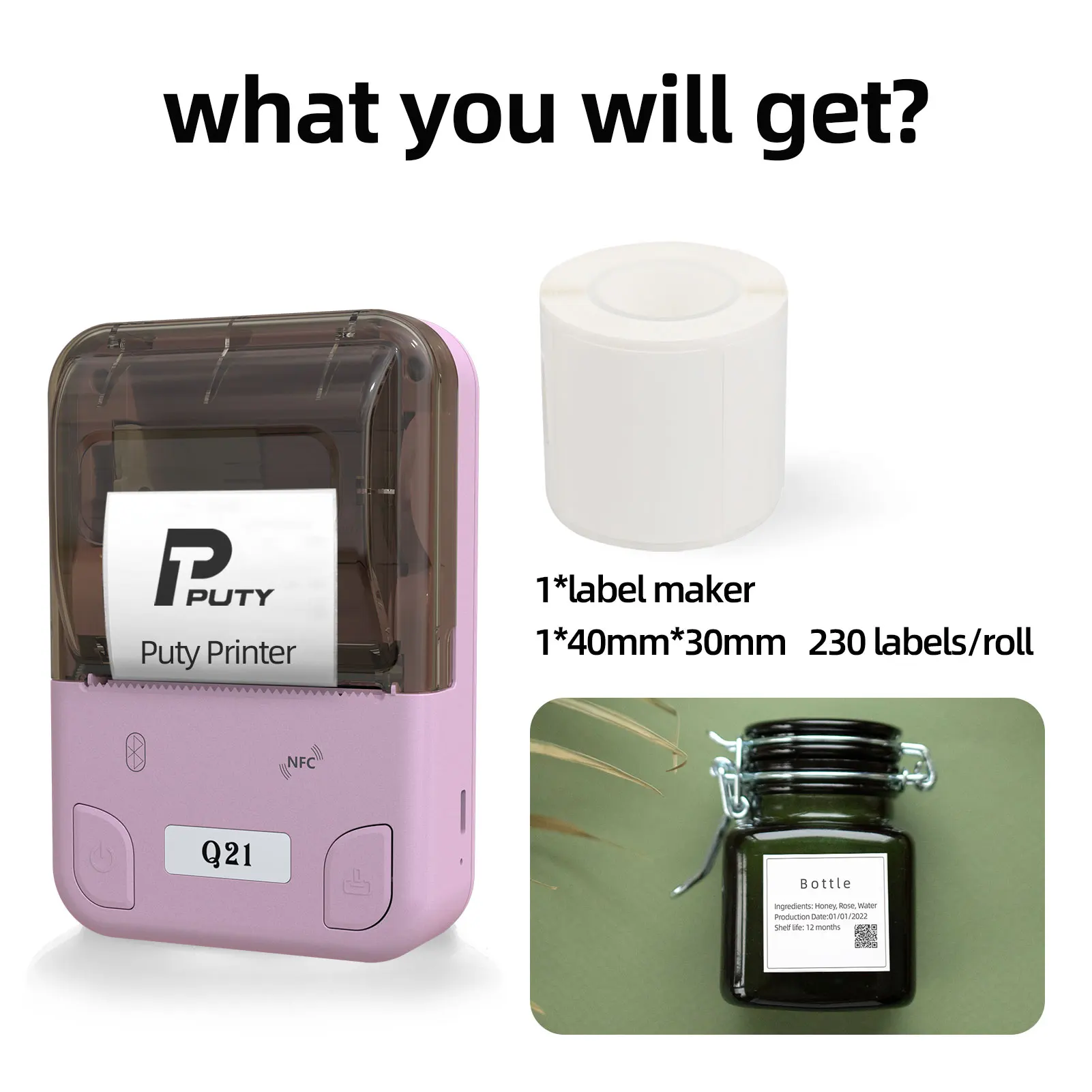 2022 New hot sale product 52mm width printing portable thermal mini label printer Q21