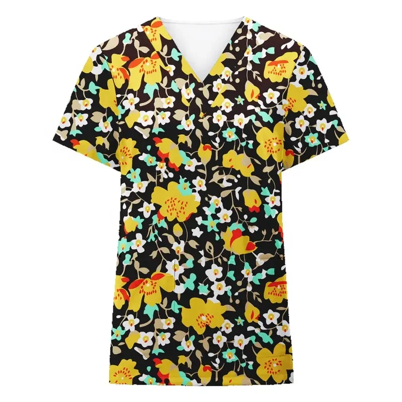 new arrival printed uniforms for hospital surgical scrub clinic uniform