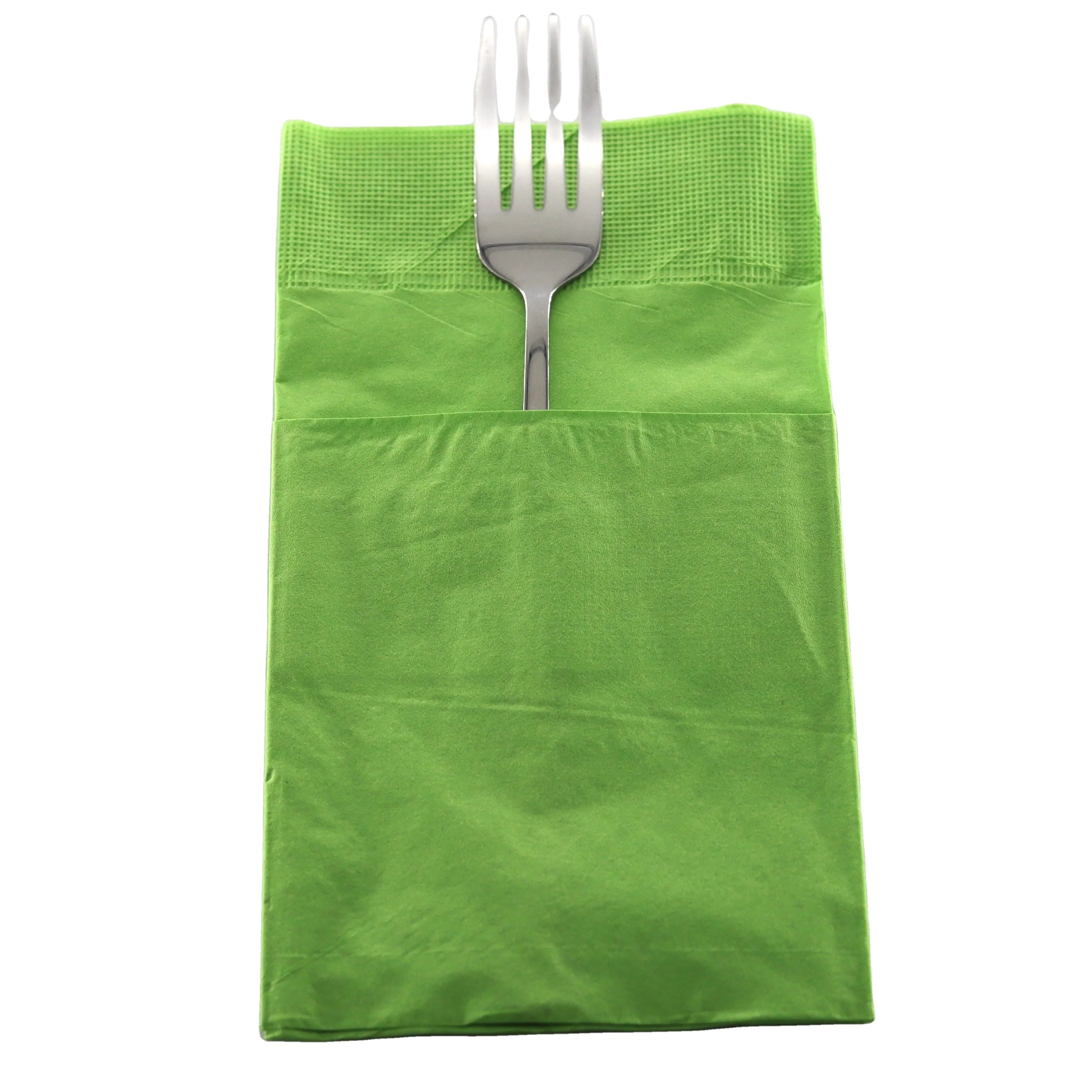 2ply 42x40 cm Premium Quality Luxury Paper Napkins 1/8 Fold For Hotel Restaurant Cutlery pocket paper Napkins natural wood pulp