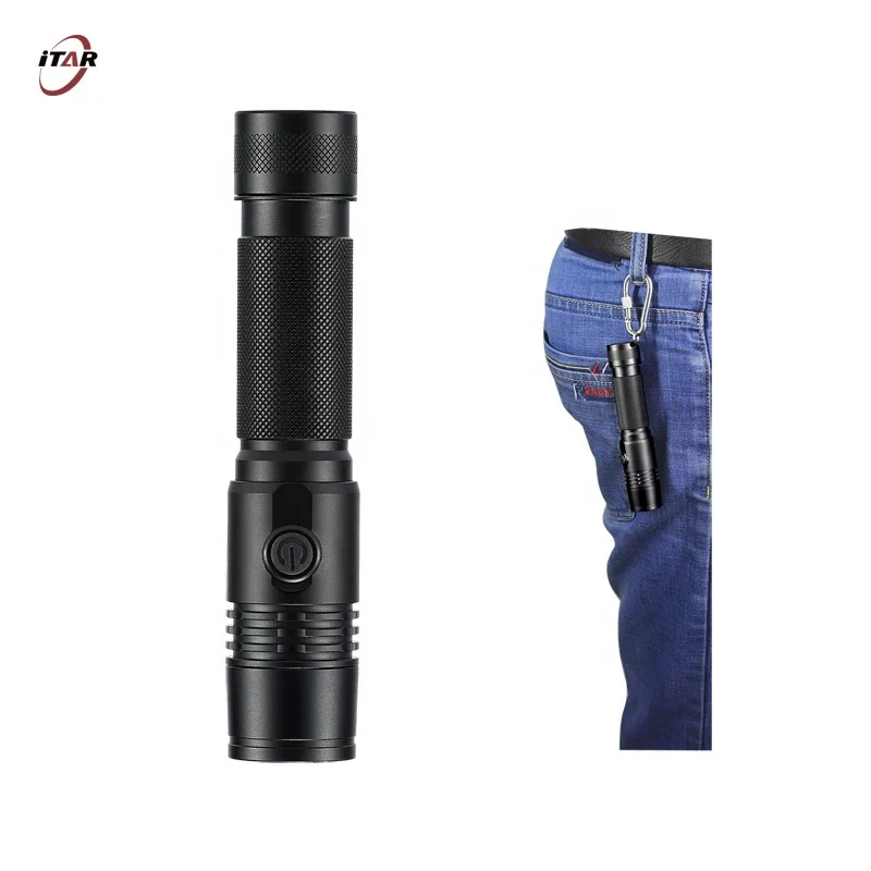 ODM OEM Lanterna Linternas recargable LED 1200 Lumen 500M Pocket Usb Rechargeable El Feneri Flashlights Torches Flash Light Hlm