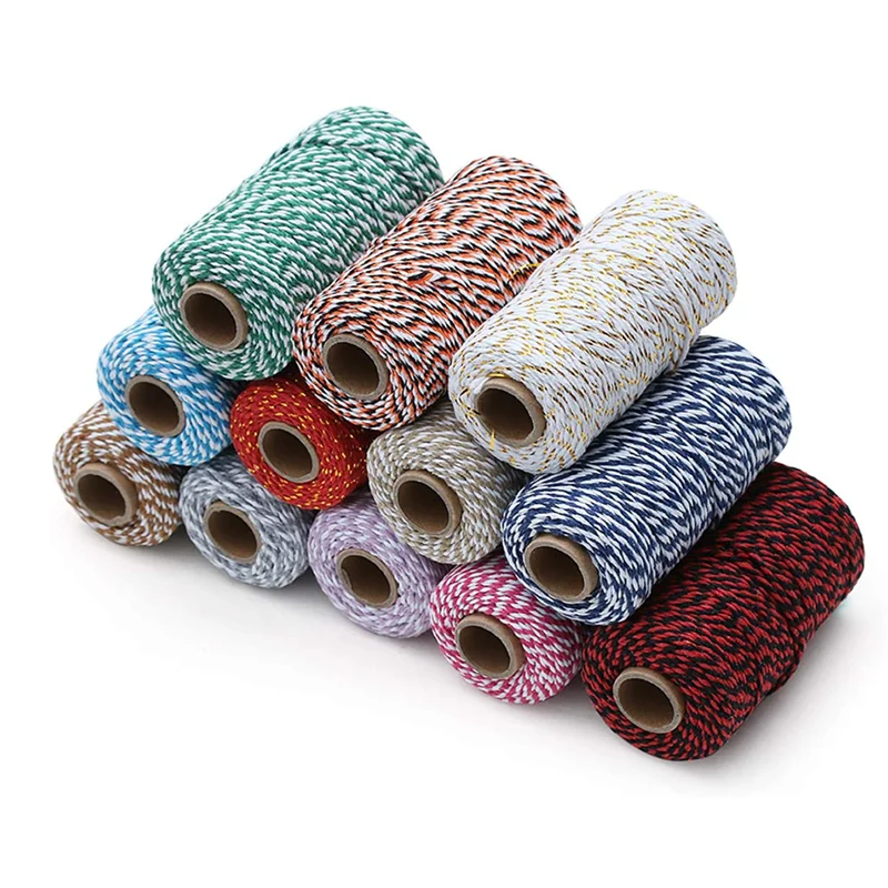 Fade Proof Gift Wrapping Cord String Thicker Bakers Twine Rope Cotton Rope