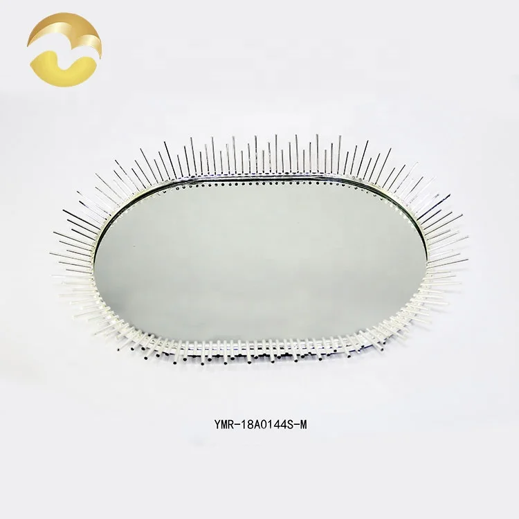 New Creative Vintage Ellipse Mirror Glass Design  Storage Tray Wedding