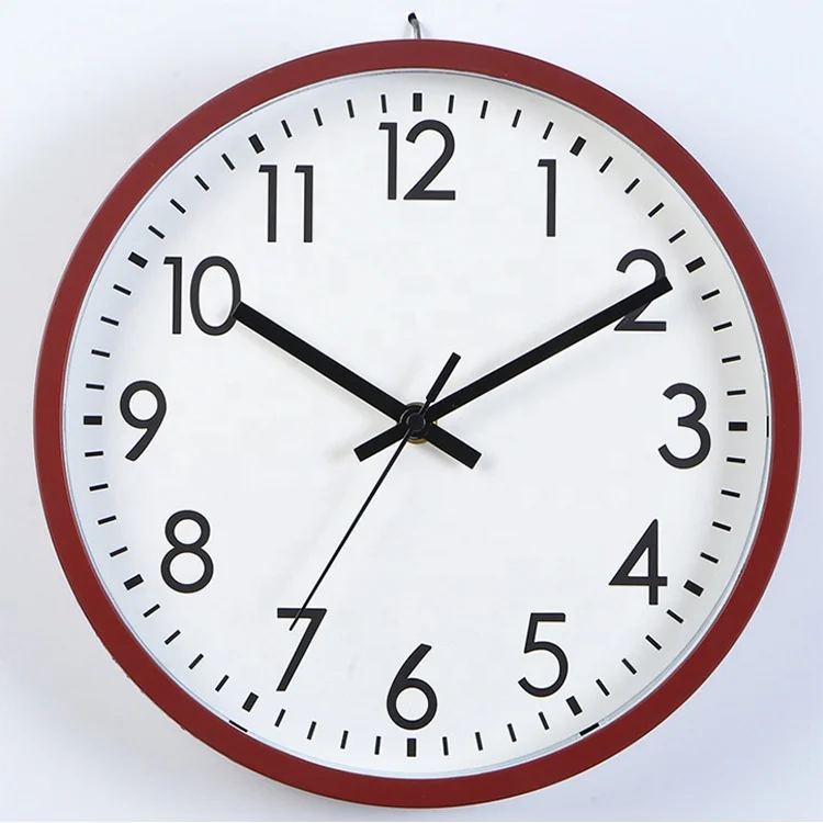 Antique wall clock Home Decorative simple design 10 inch custom logo needle clock large promotional gift wall clock living room