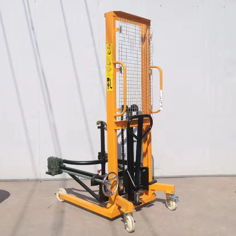oil drum pump hydraulic lifter 350kg 520kg container drum roll clamp stacker manual mover dumpers carrier stacker
