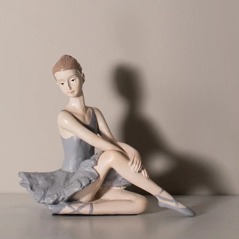 Hot Modern Simple Resin Ballet Girl Sculpture Crafts Gift Ballet Girl Sculpture Home Decorations Wholesale Customization