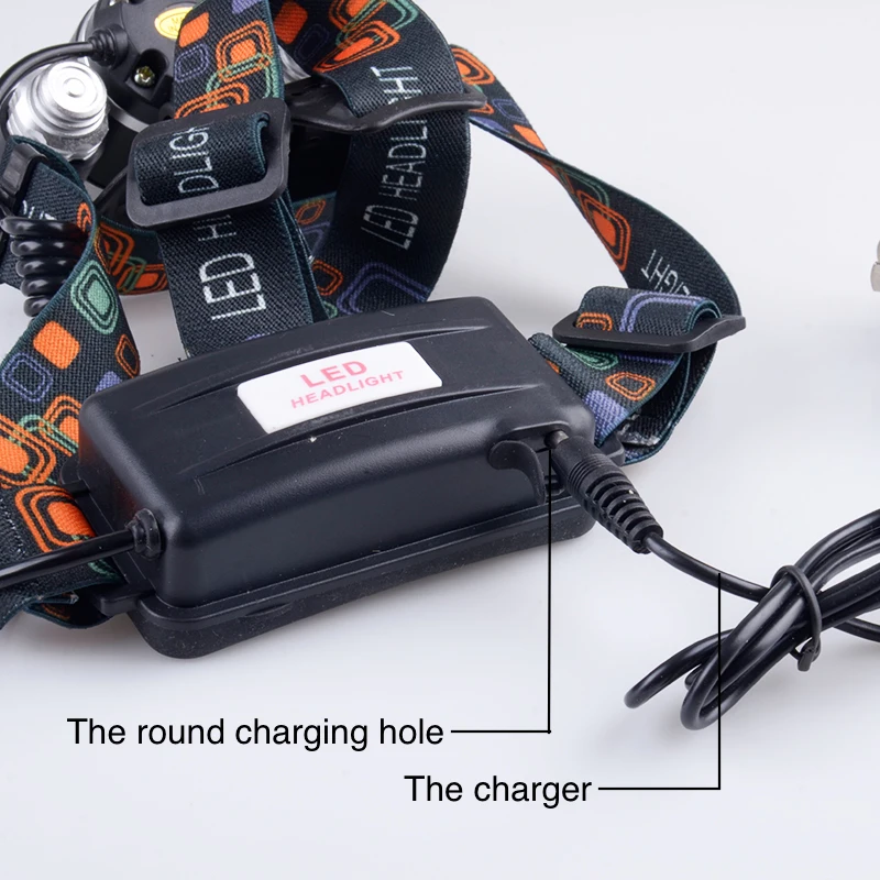 
3pcs XM-L T6 Powerful 5000 Lumen LED USB Rechargeable headlamp With 4 Modes 