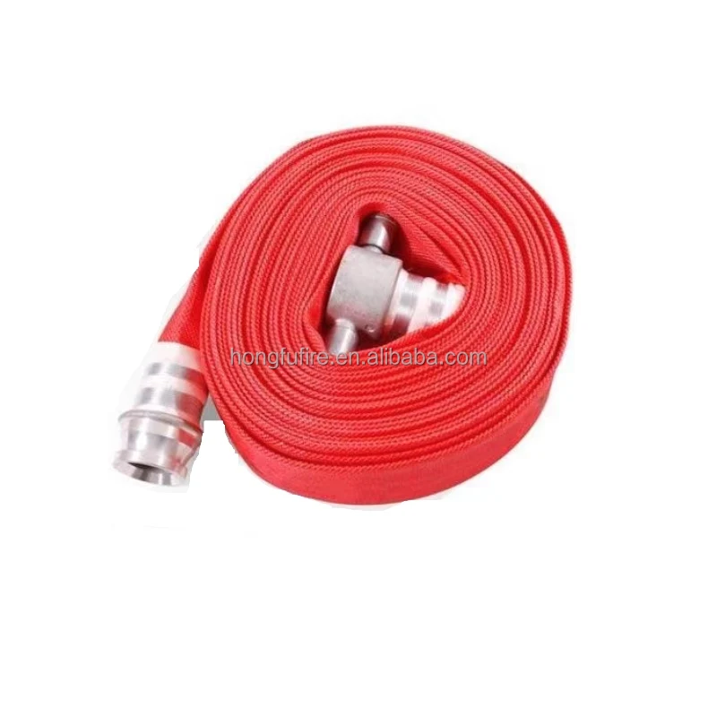 Factory Price Red Color Fire Resistant Hose PVC Lining Fire Hose with Aluminum Storz Fire Hose Coupling