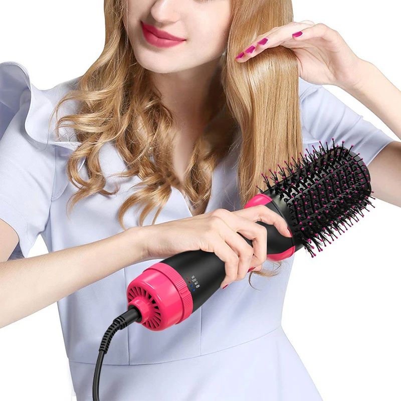 
2021 Best Seller Electric Revlon One-step Hair Dryer And Volumizer Hot Air Brush Hair Straightener Curler Comb 