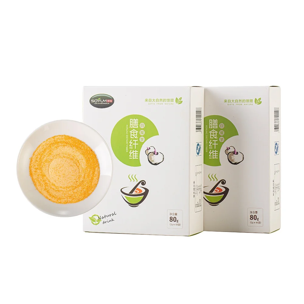 Natural High Dietary Fiber Low Carb Konjac 95% Glucomannan Konjac Powder Slimming Tea