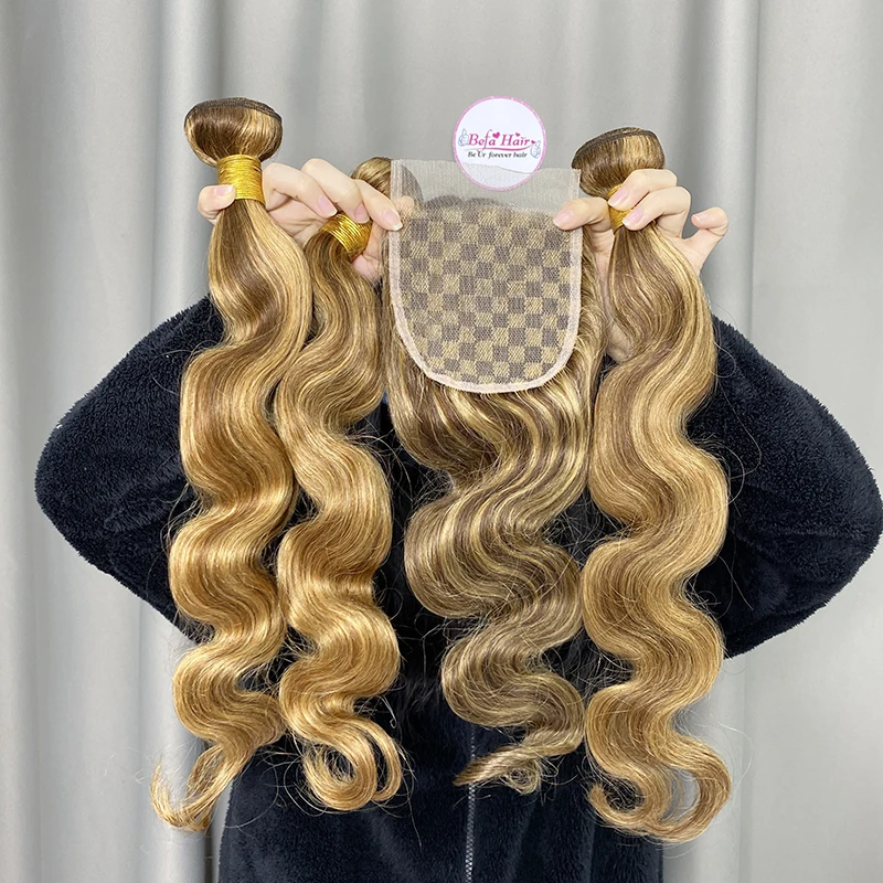 Hd Lace Closure with Brazilian Hair Bundles and Closure and Frontals Set Wholesale Weave Bundles