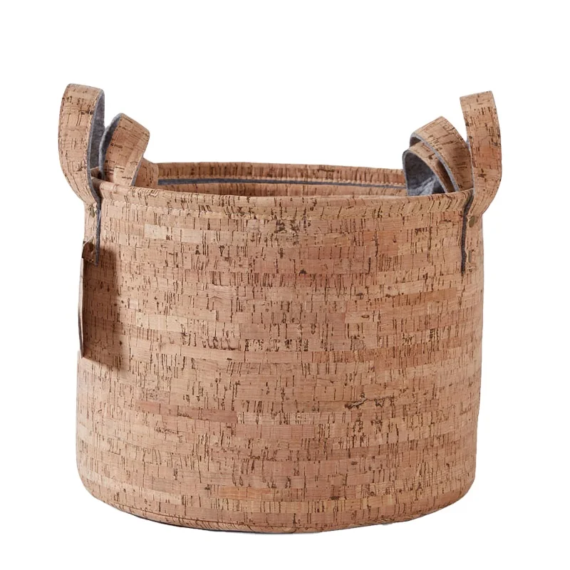 Модная корзина для хранения из фетра и пробки, корзина для хранения детских игрушек, одежды, белья