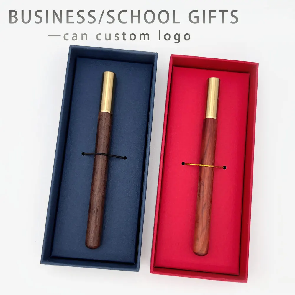 Hot Sale Variety Of Rare Wood Signature Pen With Pen Box Business Gift Set Handbag Can Custom Logo