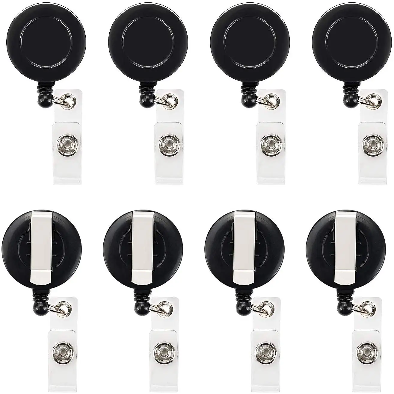 Factory direct 20mm LOGO retractable badge reels with vinyl snap hook