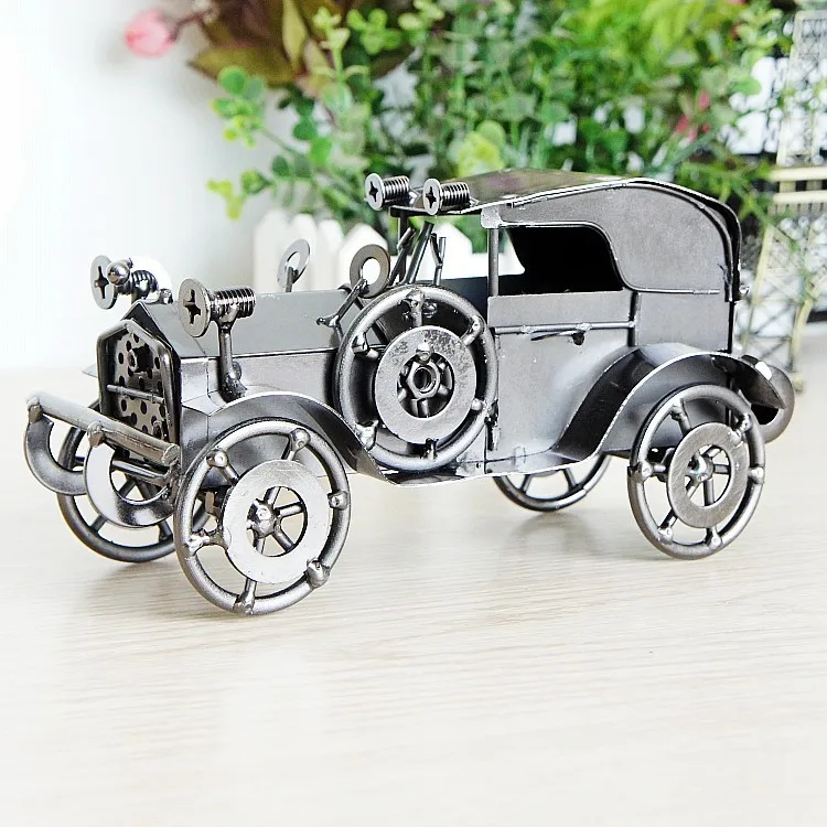 Supply antique motorcycle metal crafts classic car model