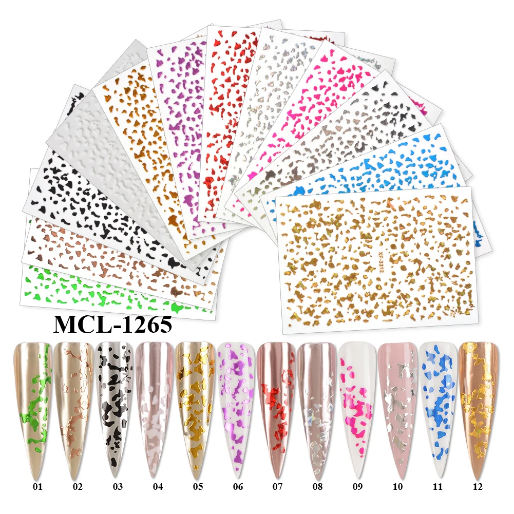 Hot sale nails accessories 12 colors spots nail art sticker for nail supplies