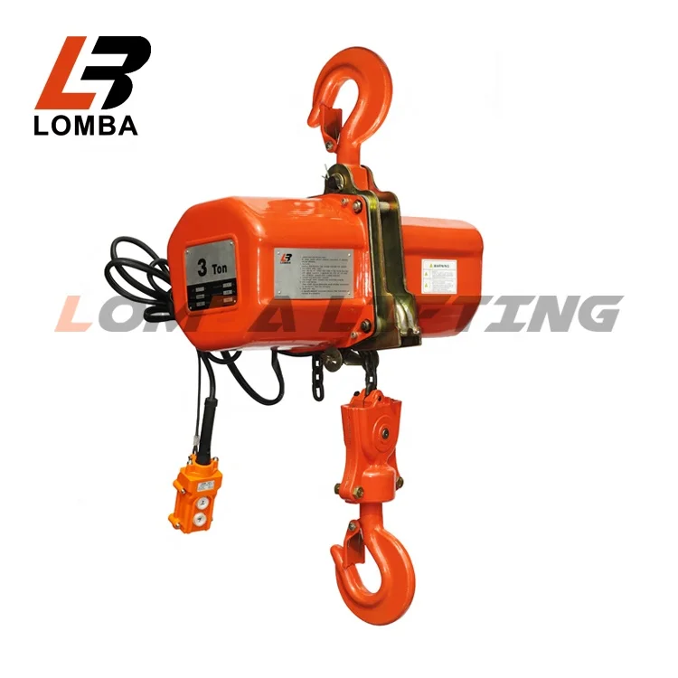 Manufacture Price 220V 50HZ Site Use Single Speed Electric Chain Hoist