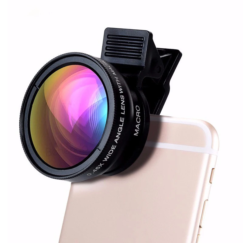 Amazon Universal Clip on Cell Phone Camera Lens 0.45X Wide Angle Macro Lens 2 in1  Camera Lens Kit for Iphone for Samsung