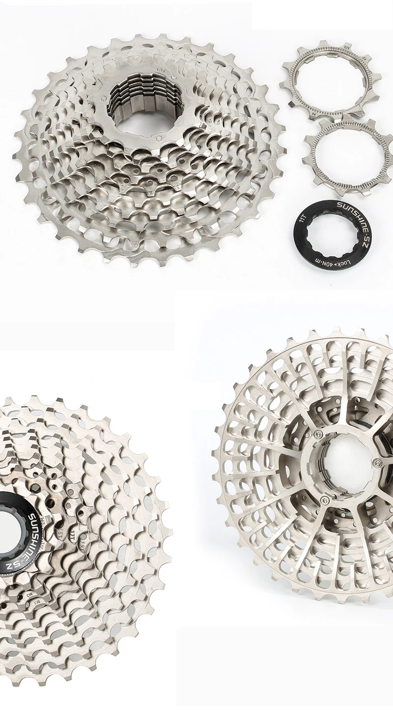 high quality sunshine bike bicycle cassette 12S 11S/10S/9S/8S bicycle freewheel road bike cassette MTB bicycle flywheel