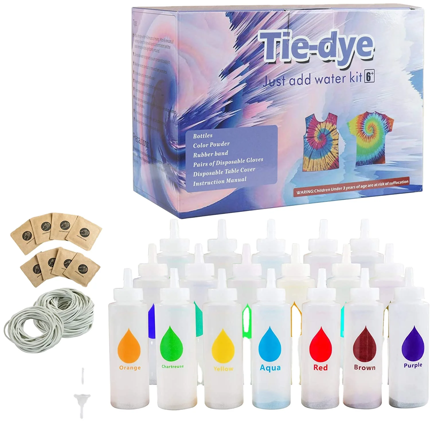 Wholesale custom 16 color non-toxic party Diy shoes bag canvas T-shirt art tie-dye set