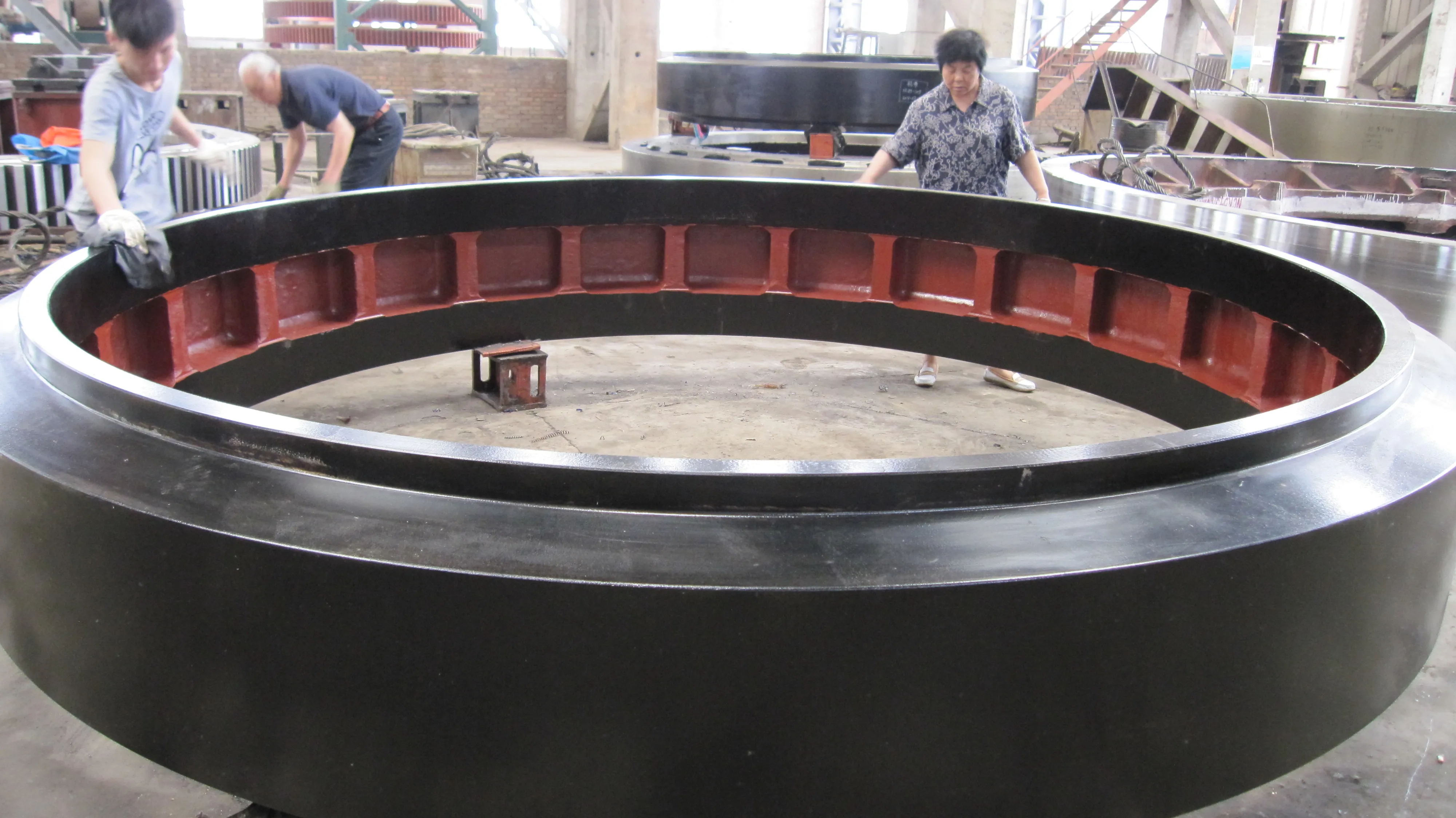 Large Casting Steel Rotary Kiln Live Ring Rotary Kiln Riding Ring Tyre