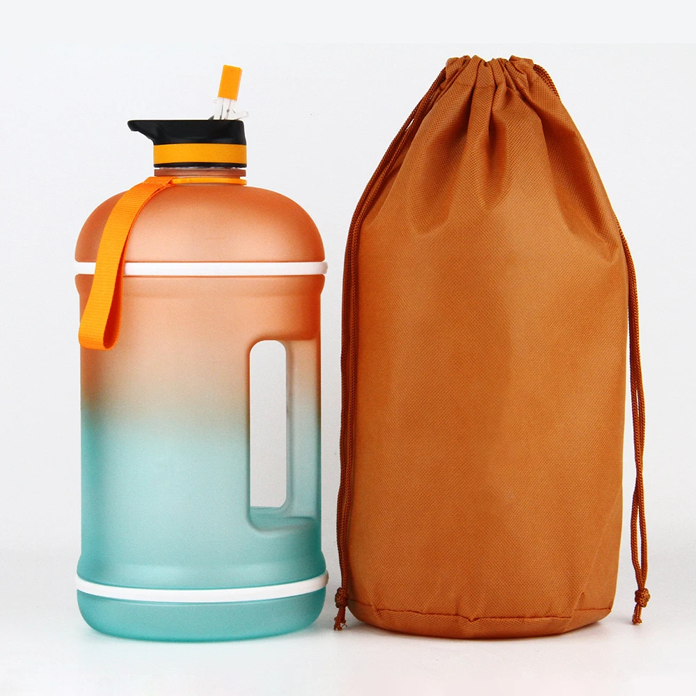 
BPA free plastic PETG gym sports water drinking bottle one gallon with custom color 