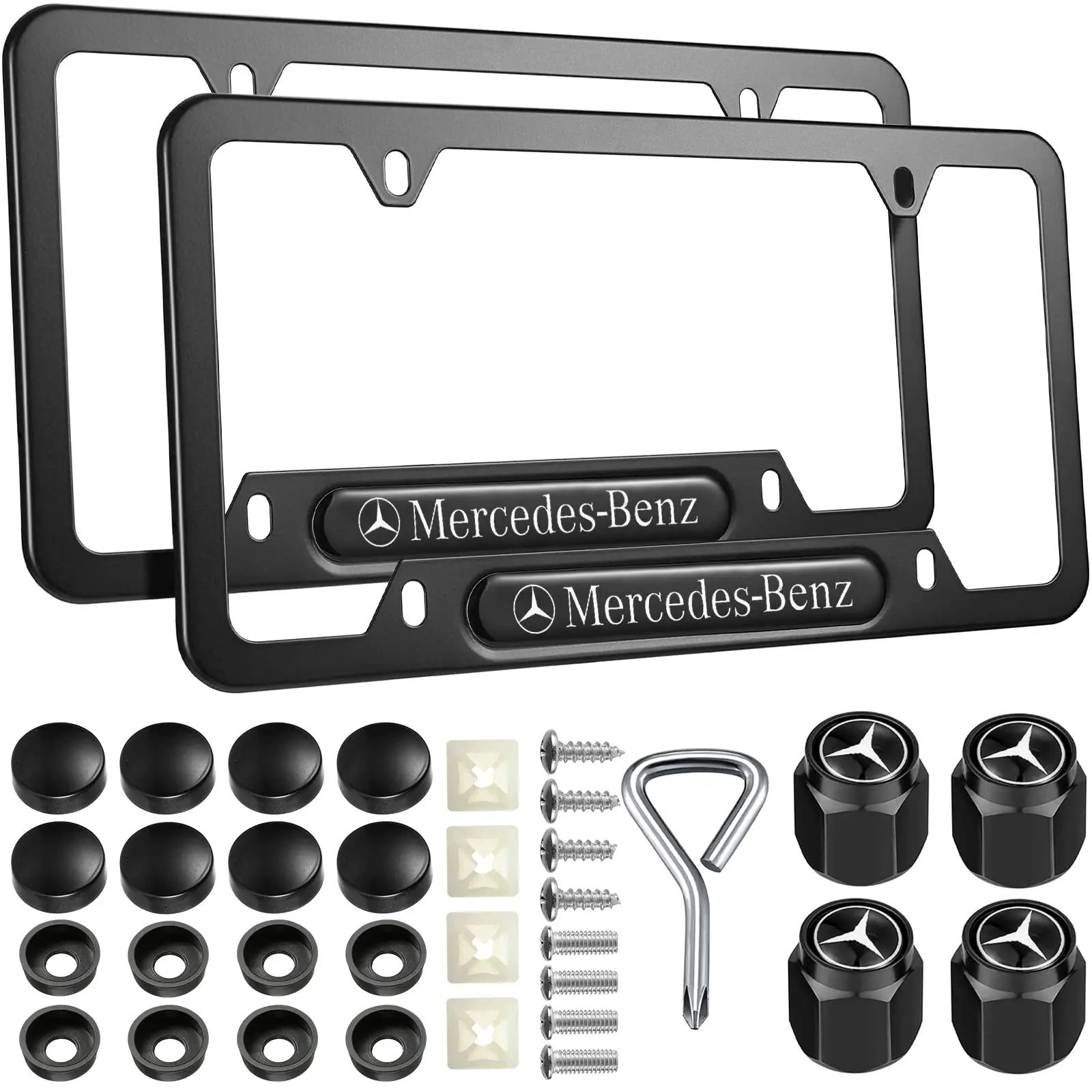 WeatherProof License Frame Car Plate Frame Metal License Plate Cover Wholesalers 2PCS License Plate Frames for Tesla