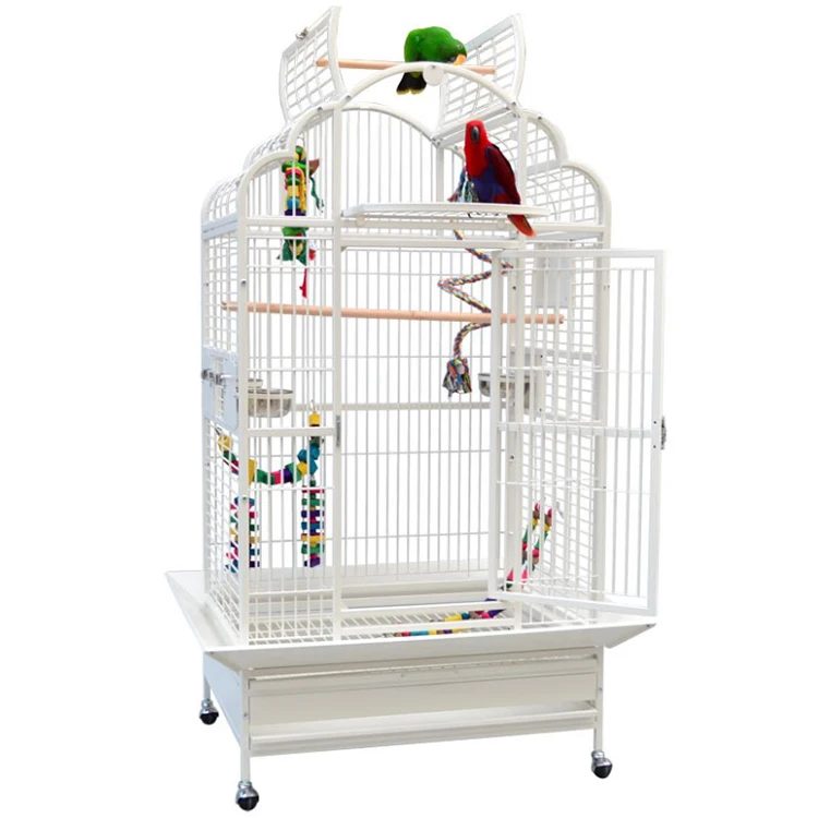 New design hot sale high quality metal Luxurious with openable top door wire big parrot cage
