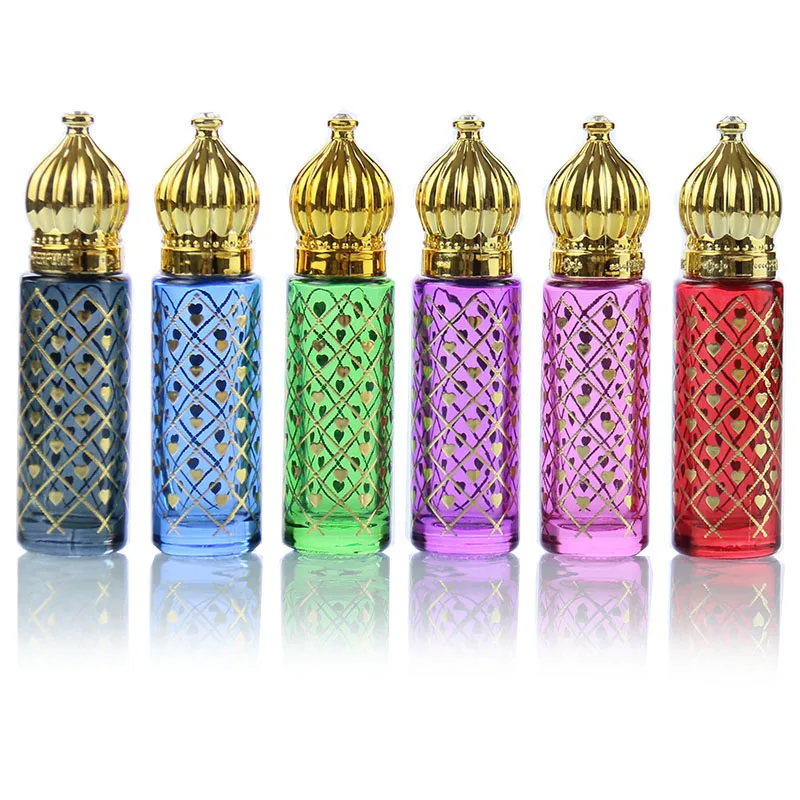 factory outlet red green Arabic style perfume 10ml essential oil roll on glass bottle for cosmetic oil bottle