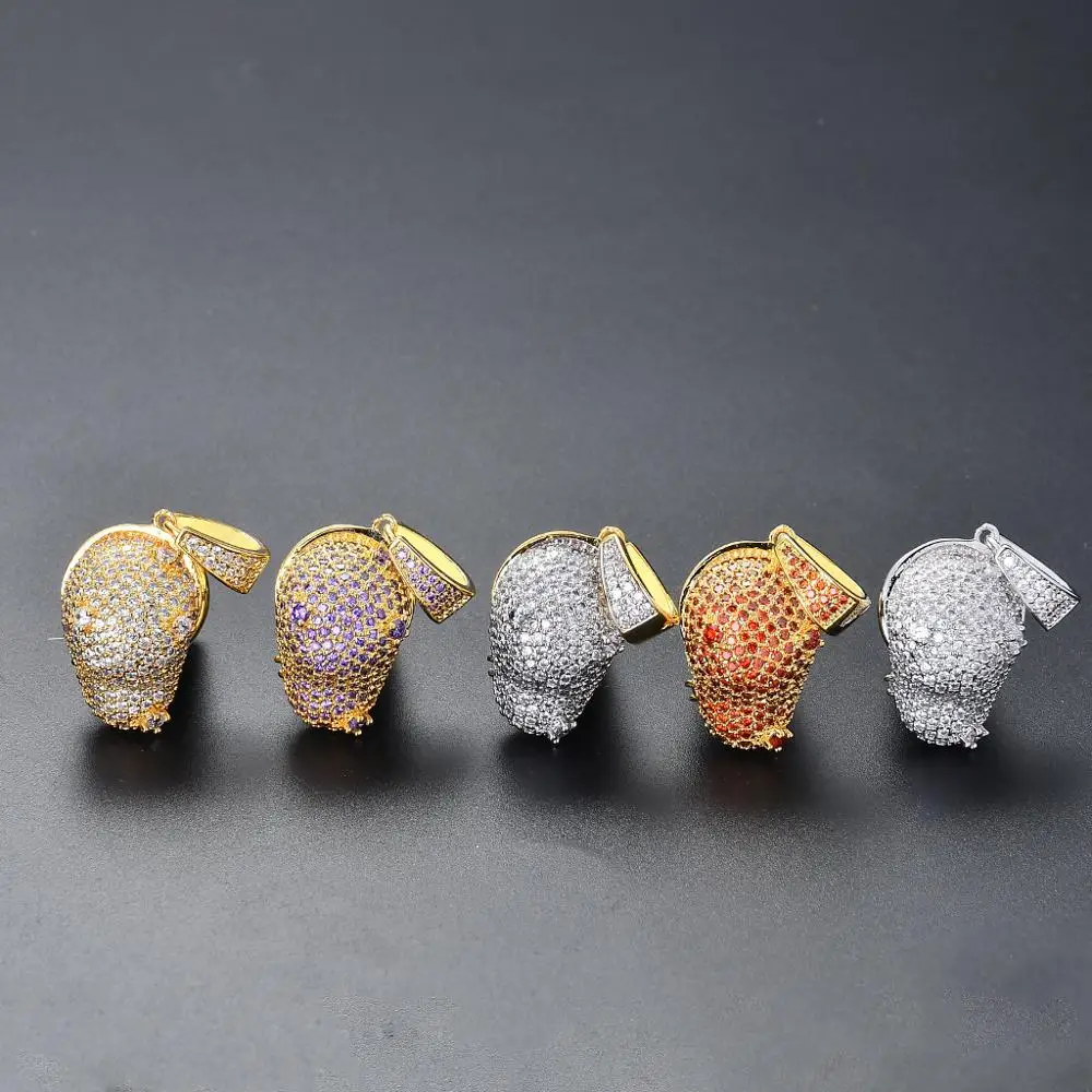 Wholesale HipHop Jewelry Iced Out Lean Cup Pendant Ice Cream Cup Pendant Necklace