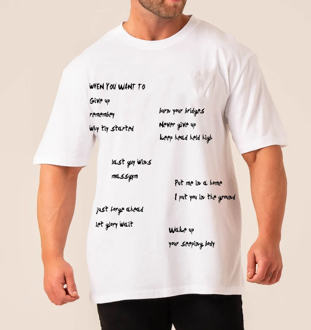 All Over Print 100% Cotton T-shirts White T Shirt For Men Heavyweight T-shirt 300 gsm