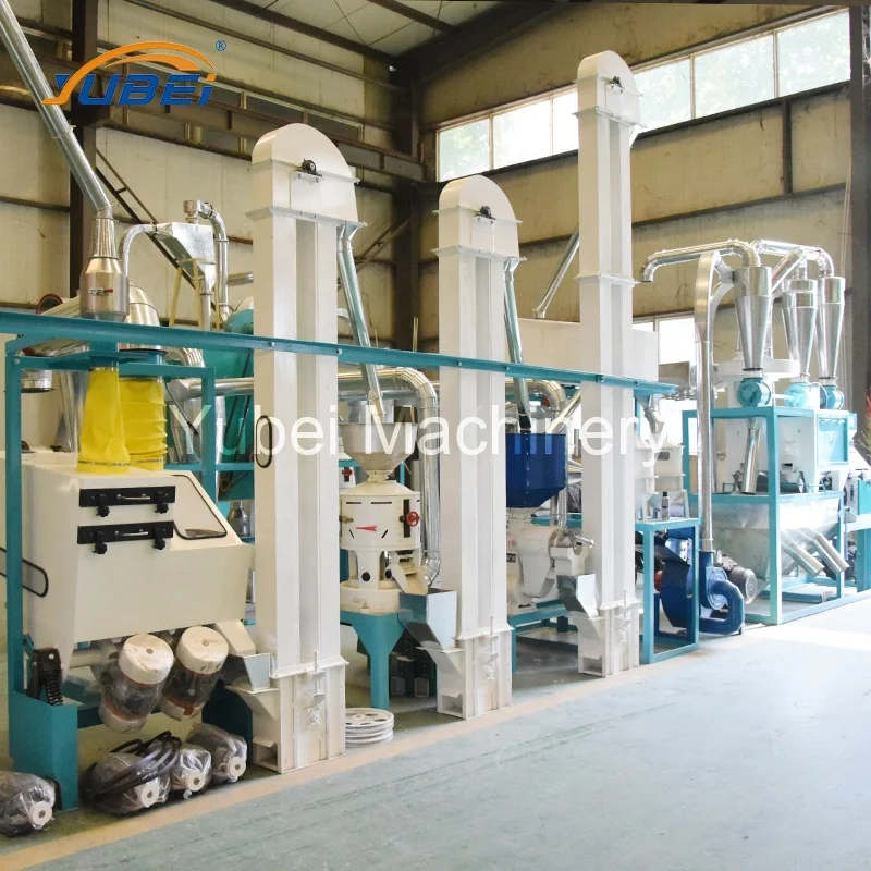 Complete 12 ton per day Fine Maize Flour Milling Machine with Packing Machine