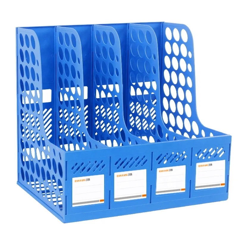 Magazine A4 File Holder Clipboard Rack Table Magazine Display Racks 4 Layers Plastic Metal File Tray  Magazine Holder