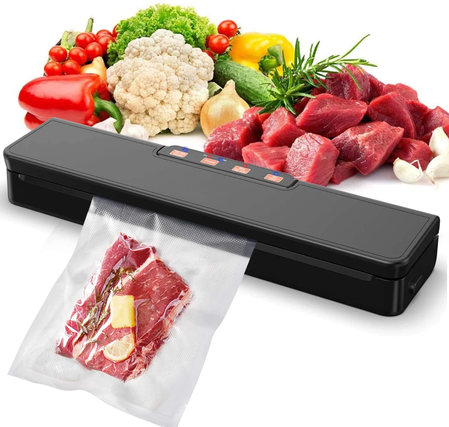 
Commercial Food Vacuum Sealer Space Keeper Handheld Packing Machine Sealing Packer Portable Mini Sealer 15 Pcs Vacuum Bags H300 