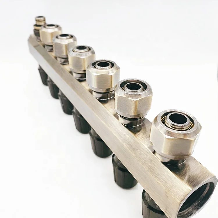 Hot forged Brass system water Floor Heating manifold