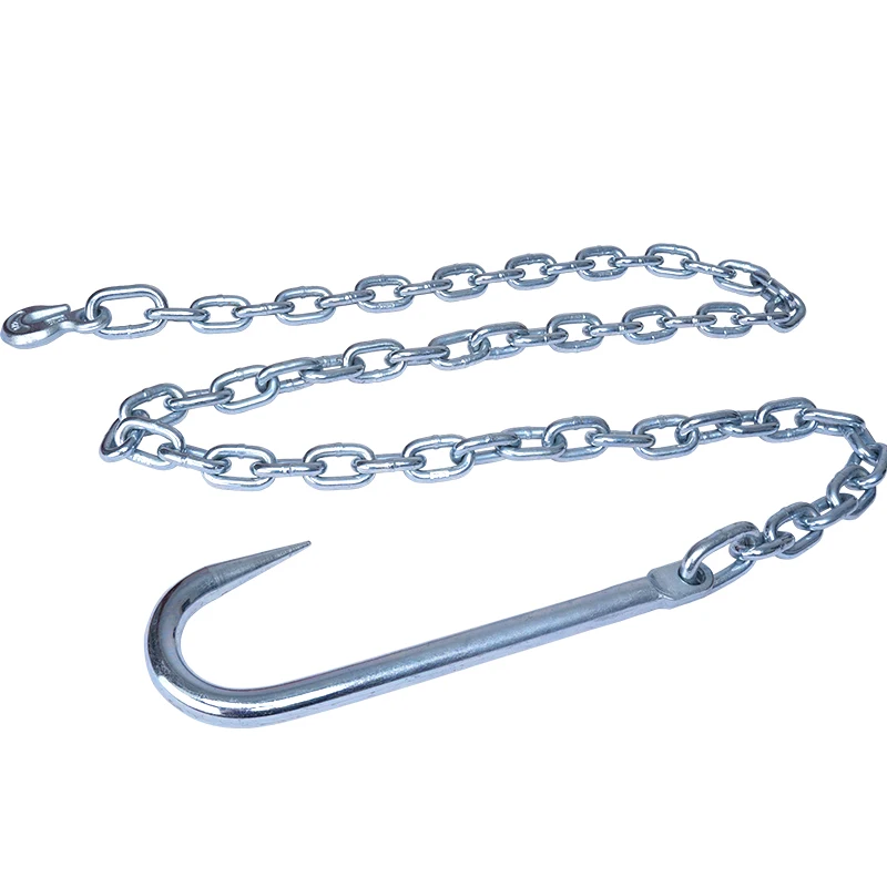 BOHU Heavy Duty G70 Stainless Steel Usa Standard Trailer Chain Towing Links Chain With J Hook