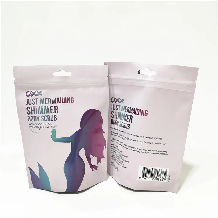 Custom Digital Print Stand Up Bag Whey Protein Pouch With Zipper For bath salt Packaging