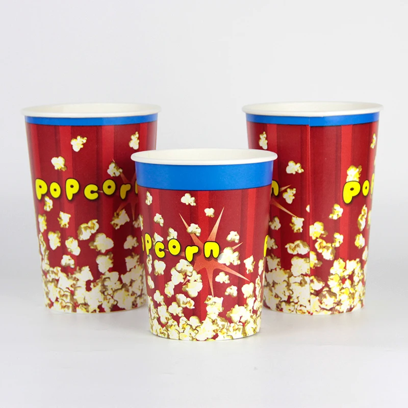 Wholesale High Quality Customize Logo Design Printing Food Container Disposable Paper Popcorn Buckets