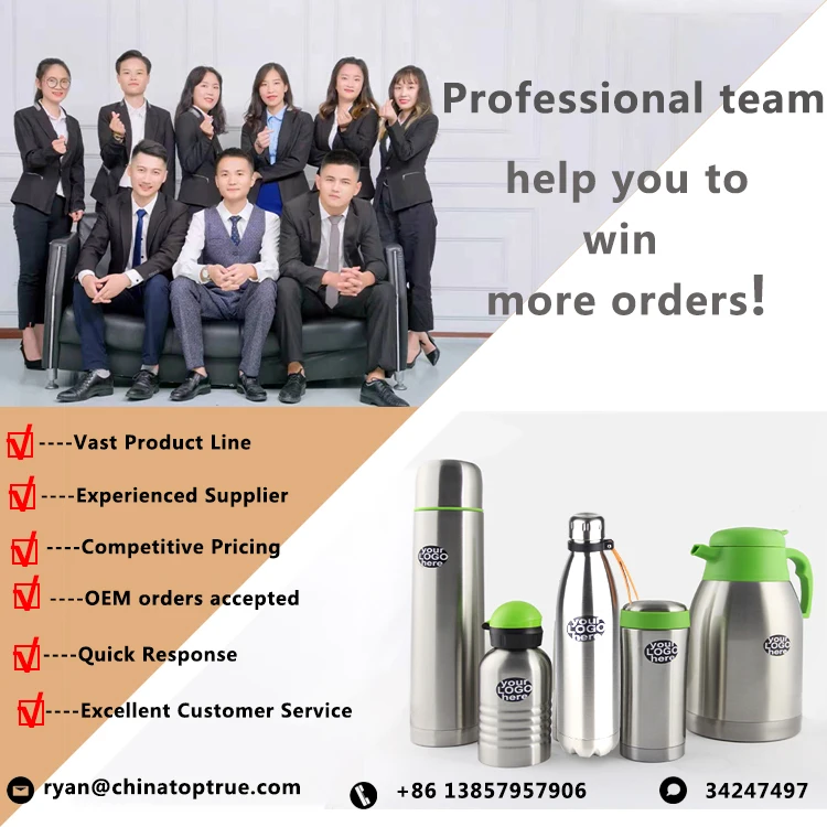Termo Vacuum Flask Double Wall Insulated Water Bottle Mug Stainless Steel Gift White Box Customized CLASSIC Travel Mug Wholesale