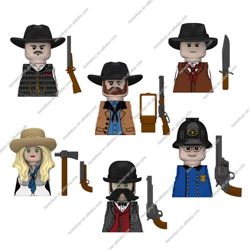 N403-405 The Plan King of the West Detective Police Plastic Educational Mini Blocks Building Block Toys for Kids Boys