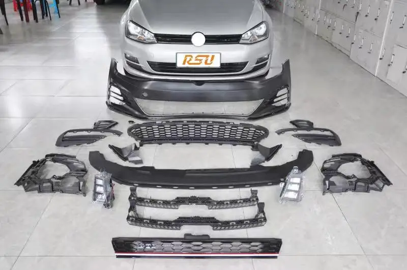 Auto performance parts Tuning Car Bumpers For Volkswagen Golf 7 facelift 7.5 GTI 2014 2015 2016 2017