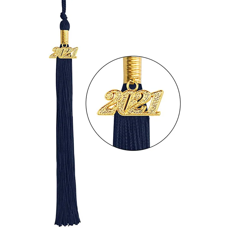 Matte navy Graduation Gown Cap Tassel Set 2020 2021 for High School and Bachelor Judge Costume