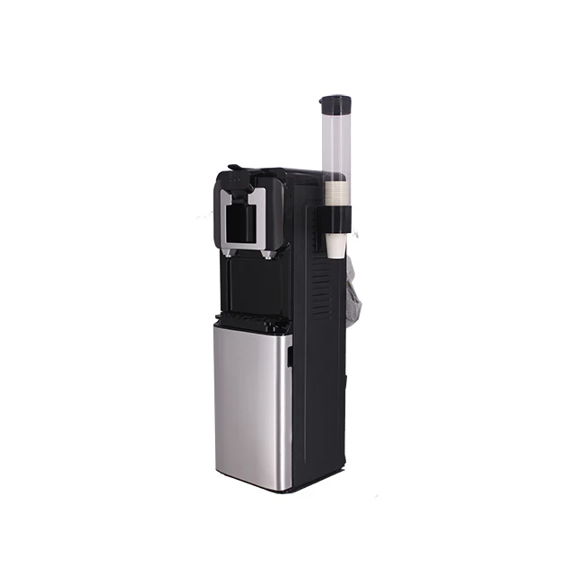 Novel design free standing compressor cooling hot , cold water dispenser integrated coffee maker