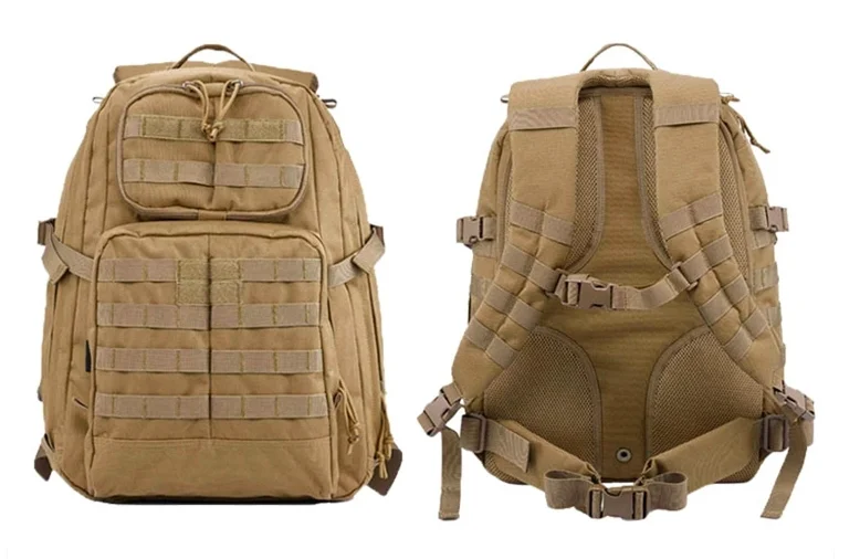 Tan Desert Backpack With Molle System