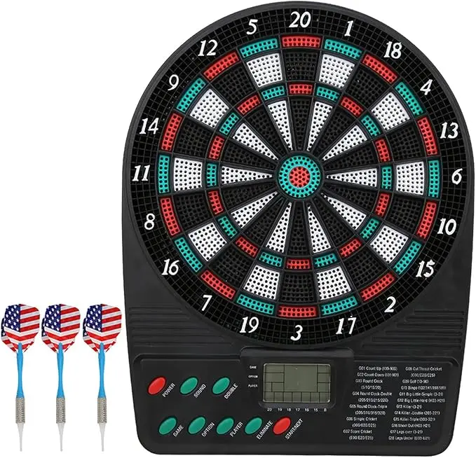 Peakout Good Supplier Dart Automatic Scoreboard Electronic Dartboard Game Machine LED Display BoardSet 18 Games