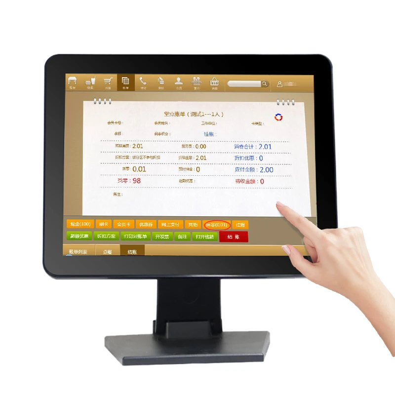 Factory 15 Inch Pos Lcd Tft Touchscreen Full Flat Hd Panel Capacitive Touch Screen Monitor