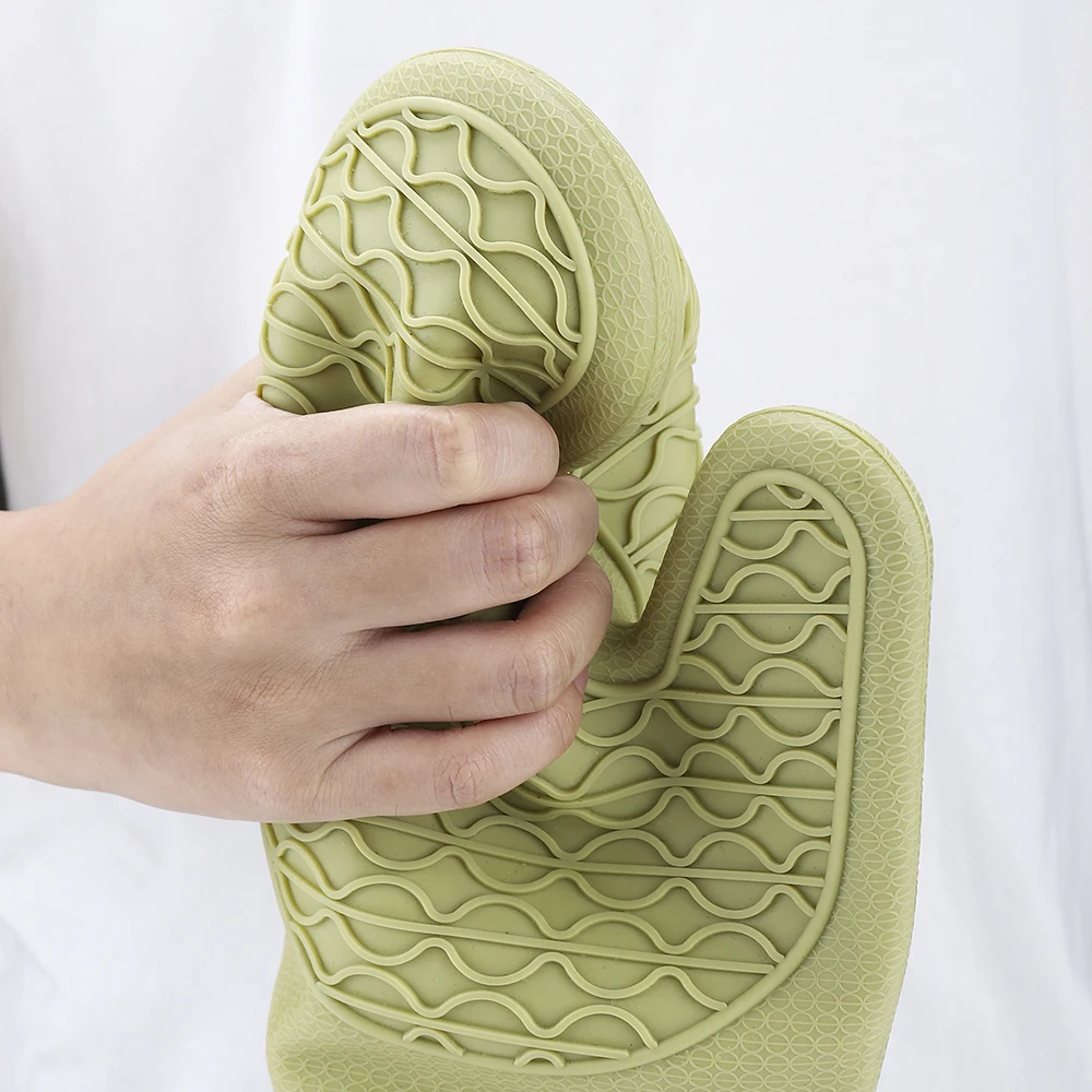 Extra Long Waterproof Kitchen Heavy Duty Double Cotton Silicone Oven Gloves Cooking Mitt